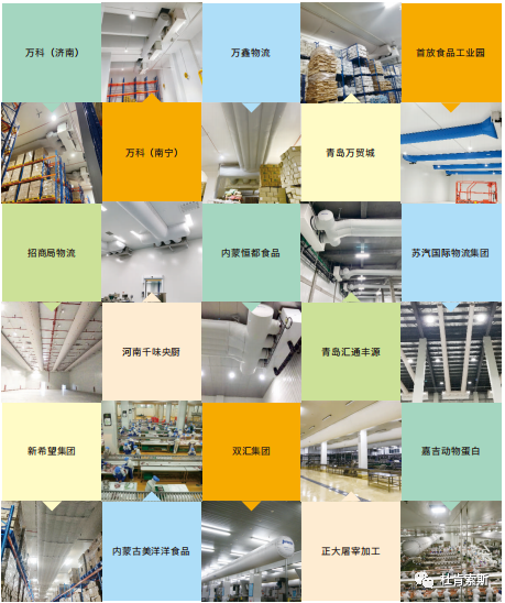 9001cc金沙柔性风管在冷库行业的客户