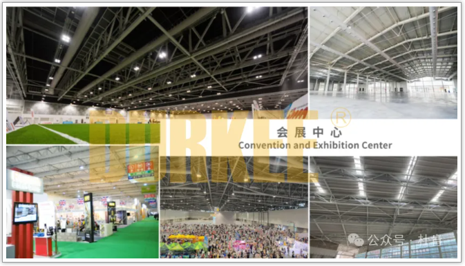 9001cc金沙柔性风管利用在会展中心